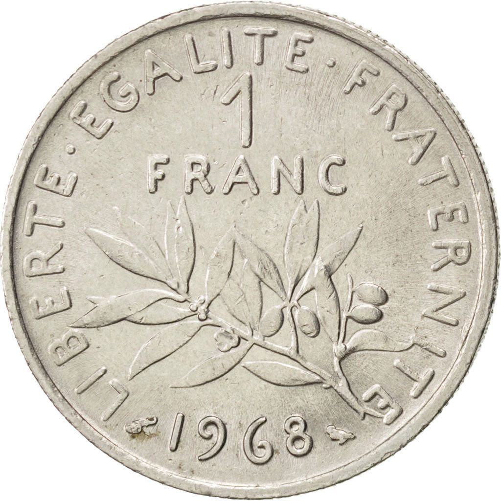 Vème République, 1 Franc Semeuse 1968, KM 925.1