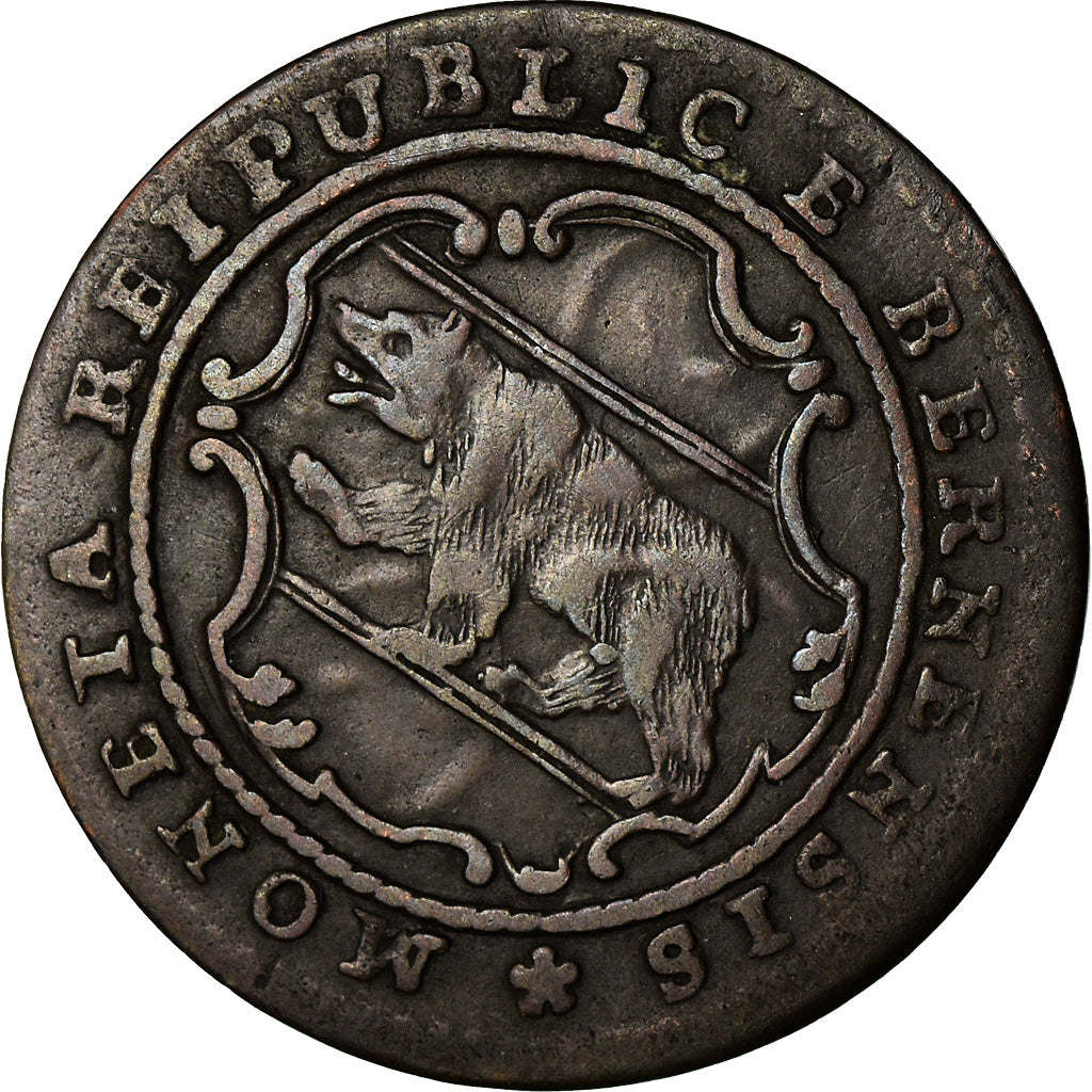 Coin, SWISS CANTONS, BERN, 1/2 Batzen, 1796, Bern, AU(50-53), Billon, KM:91