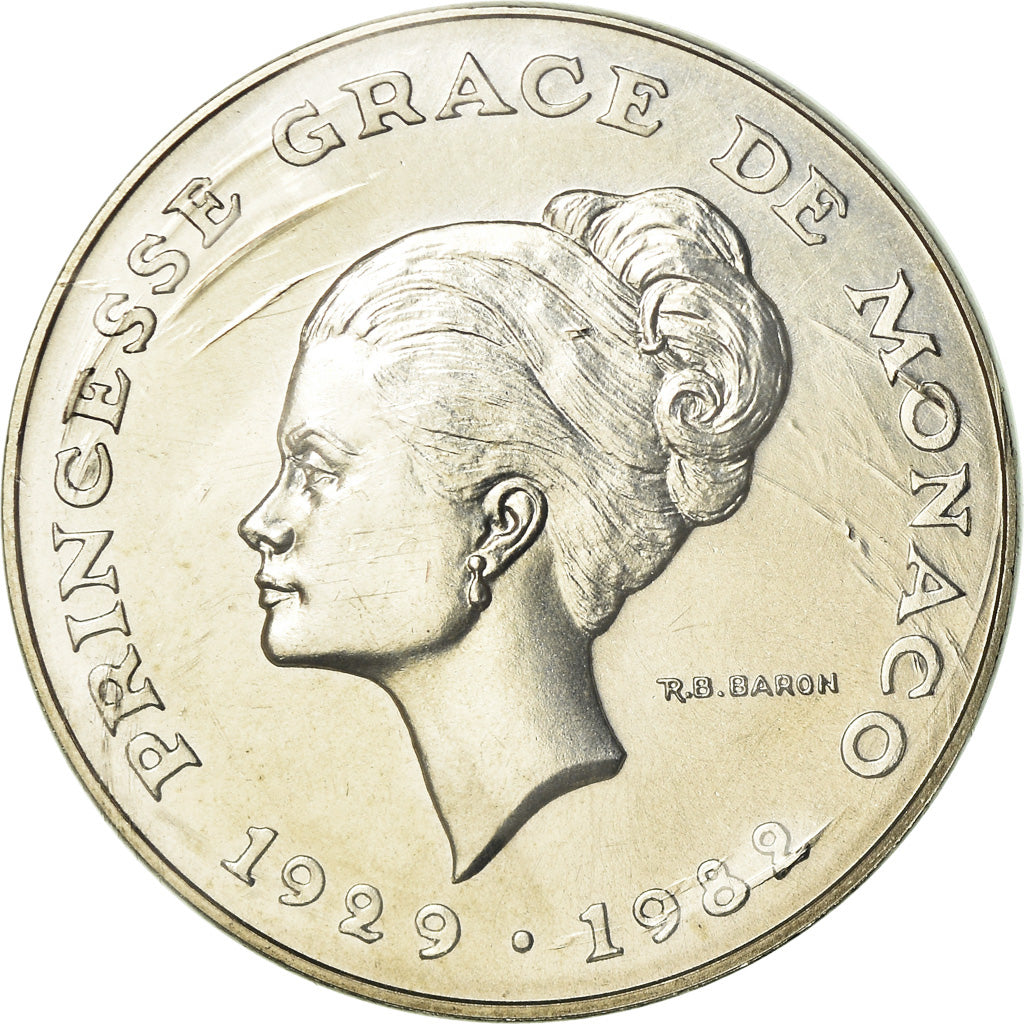 Moneta, Monaco, 10 Francs, 1982, Pessac, ESSAI, FDC, Argento, KM:E73