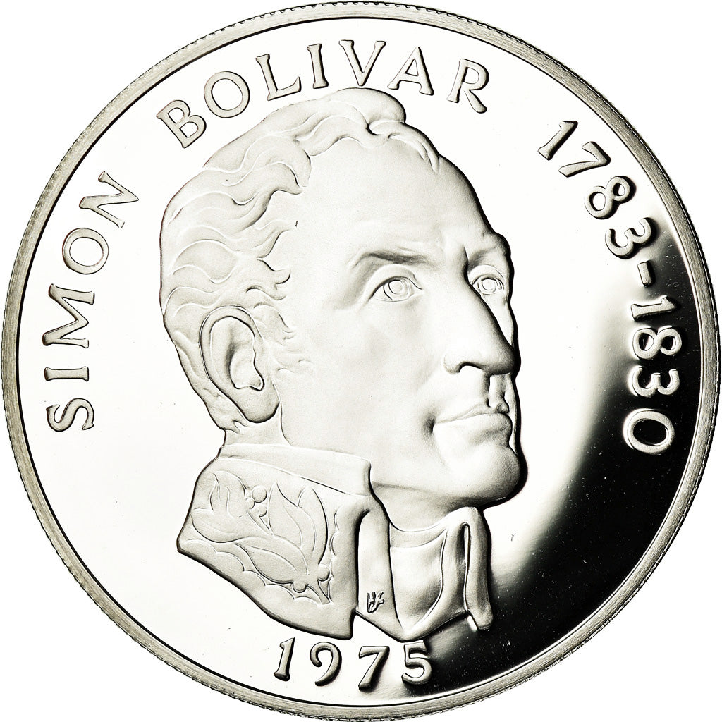 Coin, Panama, 20 Balboas, 1975, U.S. Mint, Proof, MS(65-70), Silver, KM:31