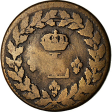 Moneta, Francja, Louis XVIII, Decime, 1815, Strasbourg, VF(20-25), Bronze
