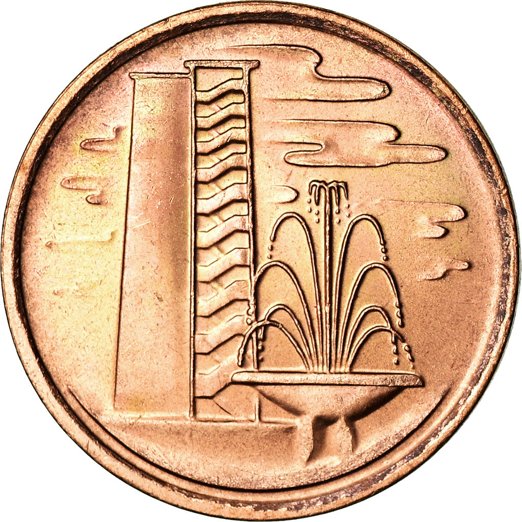 Moneta, Singapur, Cent, 1982, Singapore Mint, MS(63), Miedź powlekana stalą