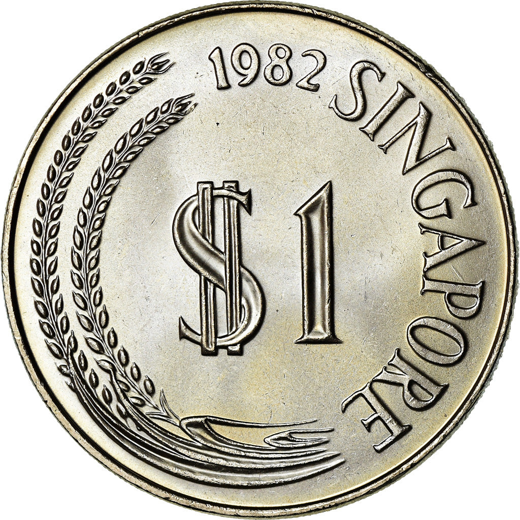 Coin, Singapore, Dollar, 1982, Singapore Mint, MS(63), Copper-nickel, KM:6