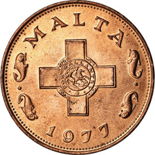 Moneta, Malta, Cent, 1977, British Royal Mint, SPL, Bronzo, KM:8