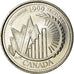 Coin, Canada, Elizabeth II, 25 Cents, 1999, Royal Canadian Mint, Ottawa