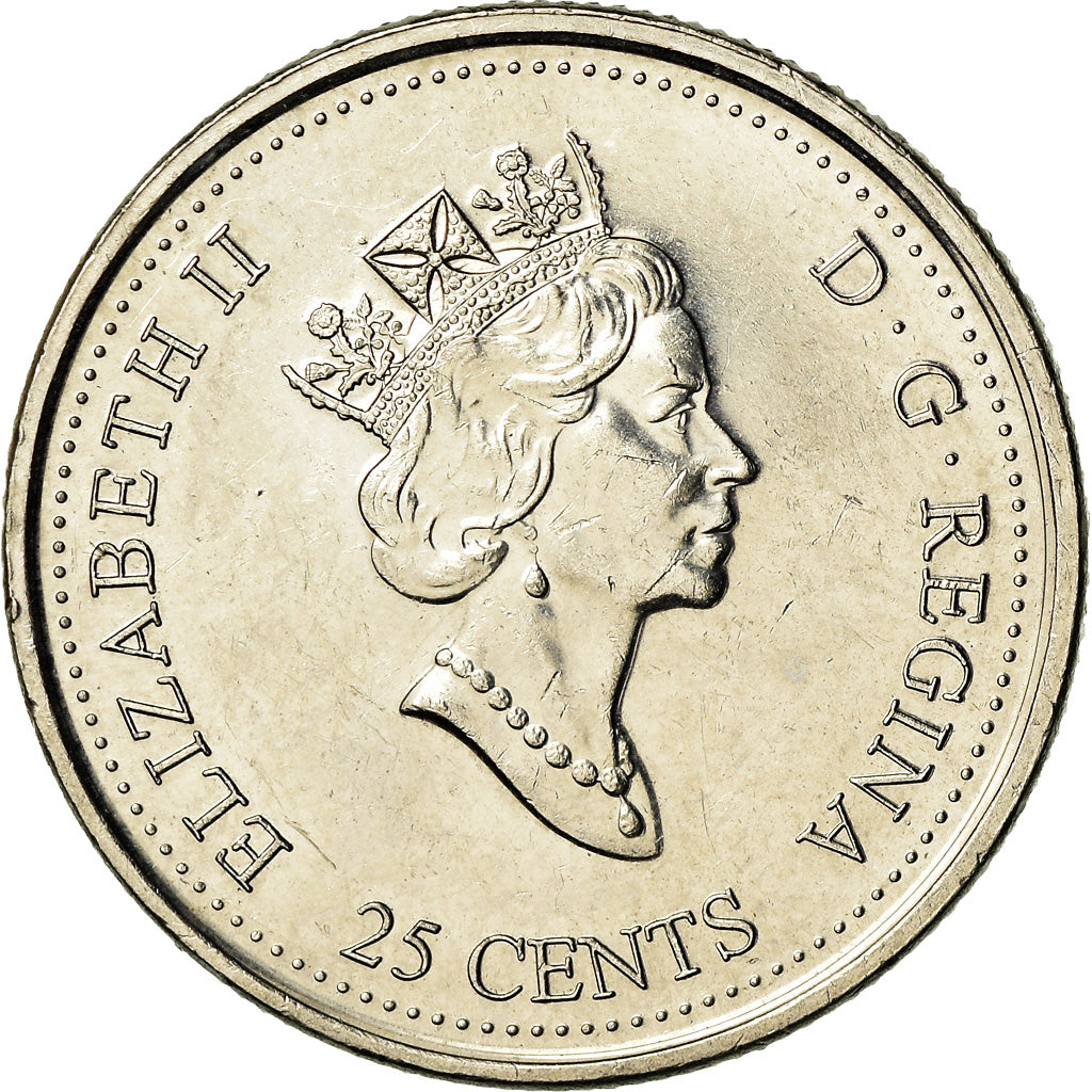 Coin, Canada, Elizabeth II, 25 Cents, 2000, Royal Canadian Mint, Ottawa