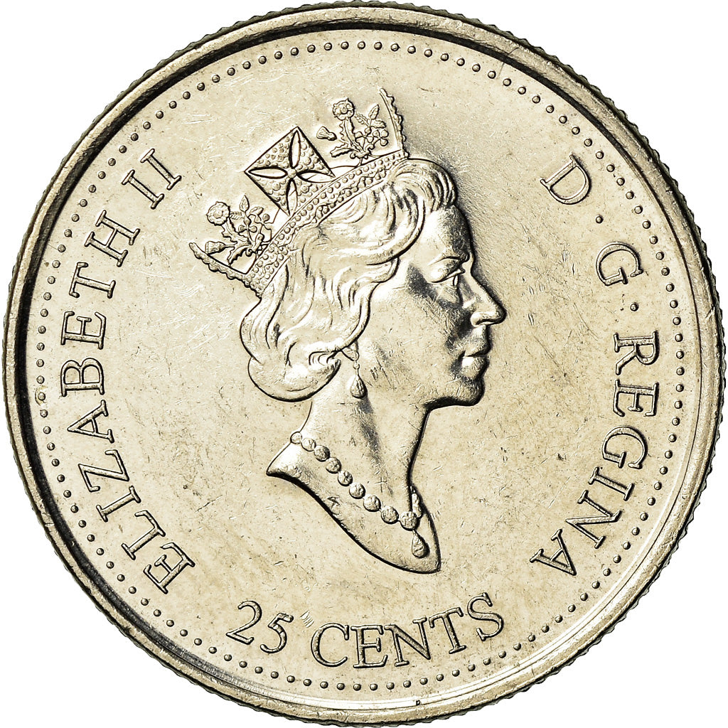 Coin, Canada, Elizabeth II, celebration, 25 Cents, 2000, Royal Canadian Mint