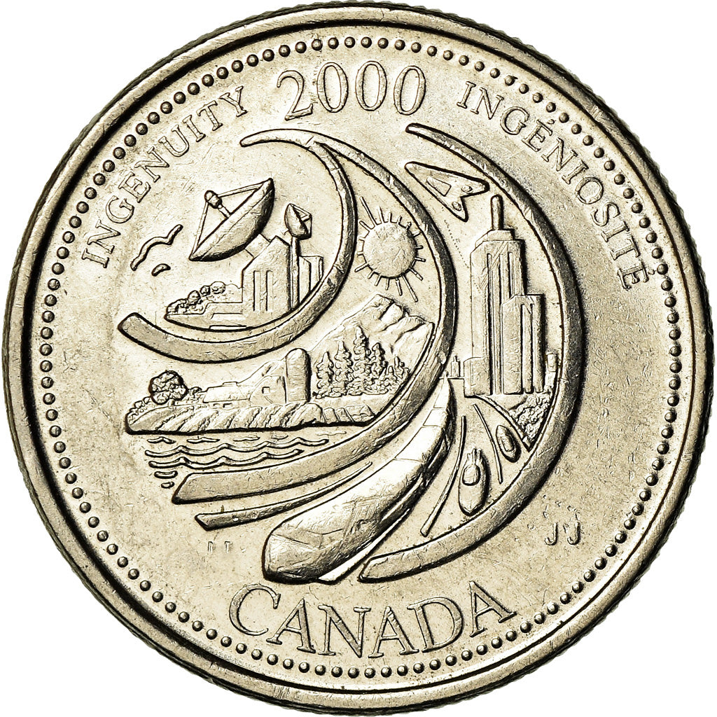 Coin, Canada, Elizabeth II, 25 Cents, 2000, Royal Canadian Mint, Ottawa
