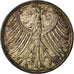 Coin, GERMANY - FEDERAL REPUBLIC, 5 Mark, 1951, Hamburg, EF(40-45), Silver