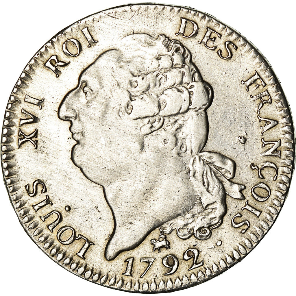 Coin, France, Écu de 6 livres françois, ECU, 6 Livres, 1792, Rouen, EF(40-45)