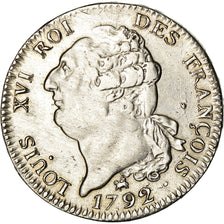 Coin, France, Écu de 6 livres françois, ECU, 6 Livres, 1792, Rouen, EF(40-45)