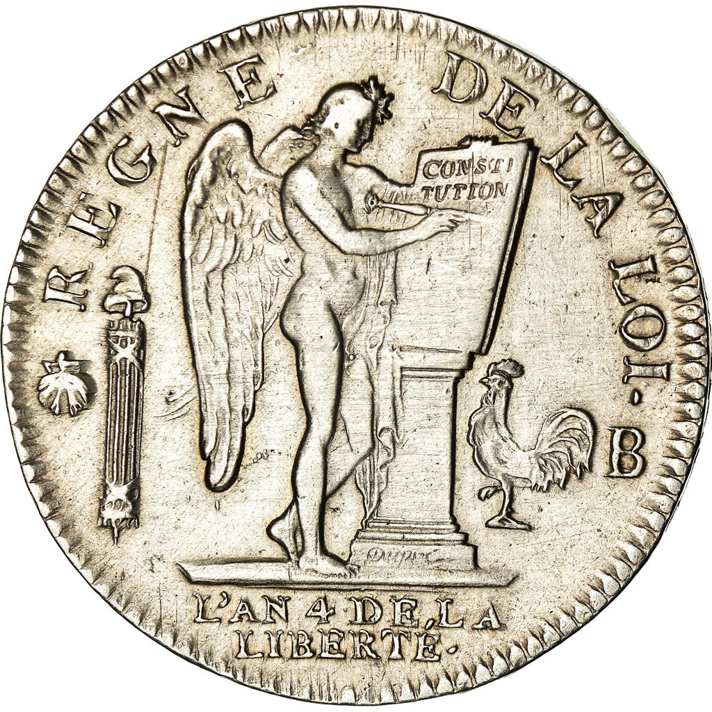 Coin, France, Écu de 6 livres françois, ECU, 6 Livres, 1792, Rouen, EF(40-45)