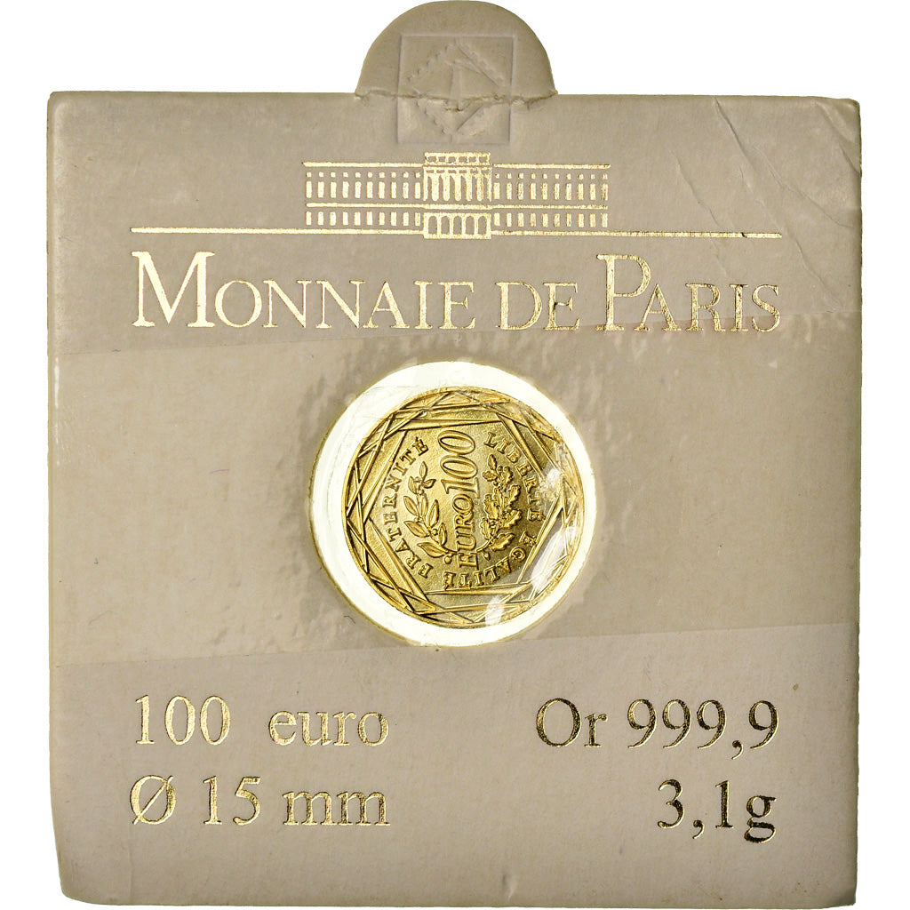 France, 100 Euro, 2008, MS(65-70), Gold, KM:1536