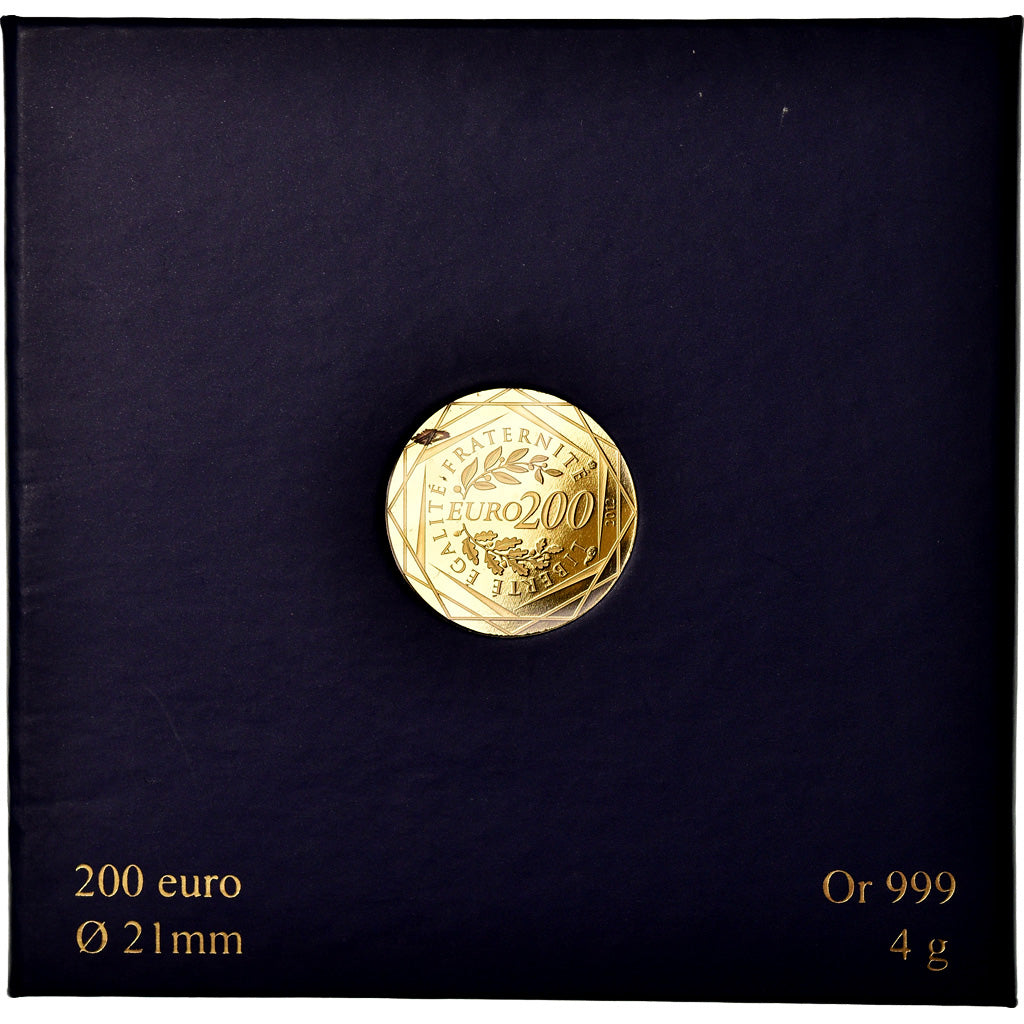 France, 200 Euro, 2012, MS(65-70), Gold, KM:2074