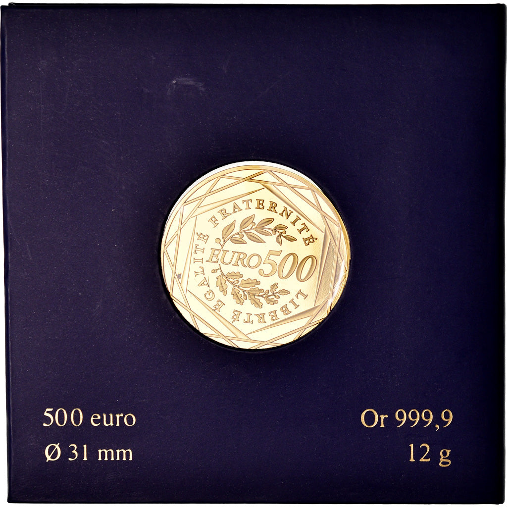 France, 500 Euro, 2010, BE, MS(65-70), Gold, KM:1642