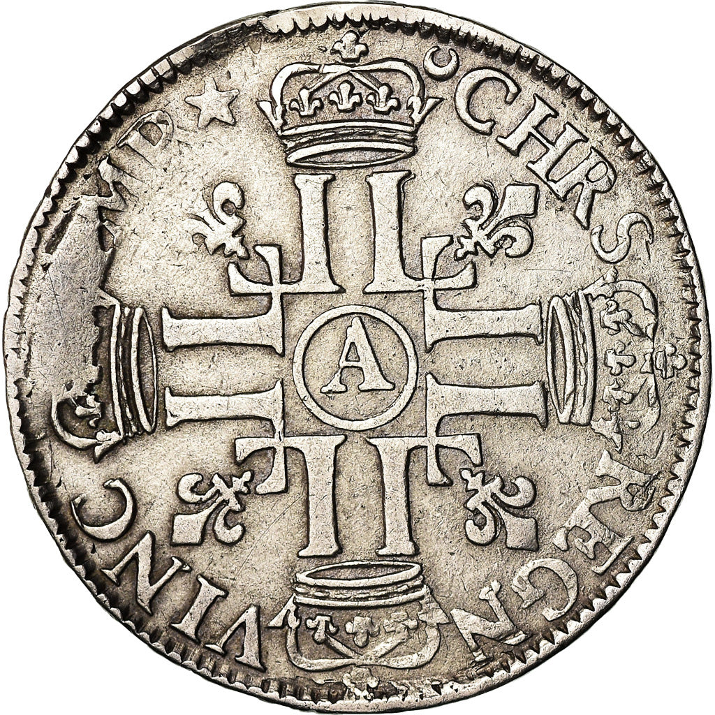 Monnaie, France, Louis XIV, 1/2 Écu aux 8 L, 1/2 Ecu, 1690, Paris, TB+, Argent