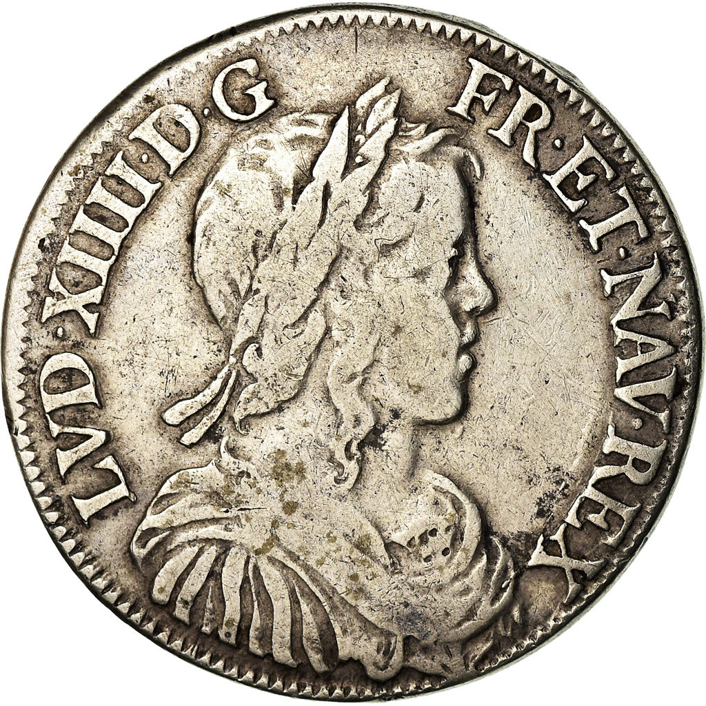 Moneta, Francja, Louis XIV, 1/2 Écu à la mèche longue, 1/2 Ecu, 1651