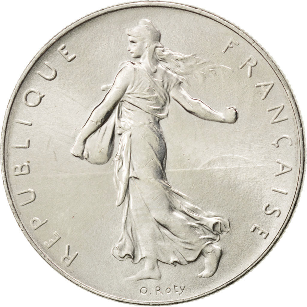 FRANCE, Semeuse, Franc, 1974, Paris, KM #925.1, MS(63), Nickel, 24, Gadoury...
