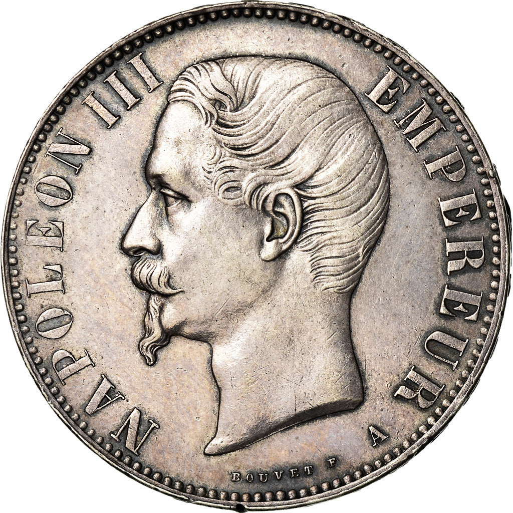 Coin, France, Napoleon III, Napoléon III, 5 Francs, 1855, Paris, AU(55-58)