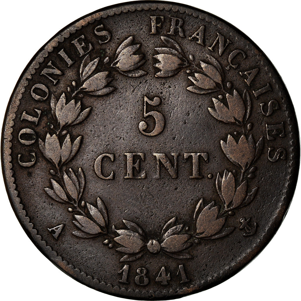 Coin, FRENCH COLONIES, Louis - Philippe, 5 Centimes, 1841, Paris, VF(30-35)