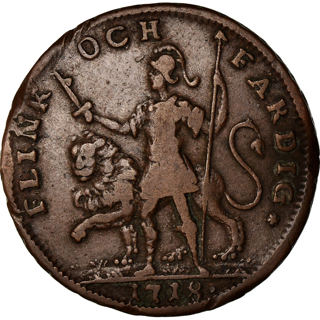 Coin, Sweden, Carl XII, Daler, 1718, VF(30-35), Copper, KM:A356
