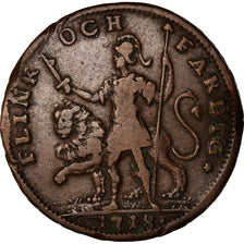 Coin, Sweden, Carl XII, Daler, 1718, VF(30-35), Copper, KM:A356