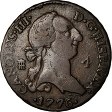 Münze, Spanien, Charles III, 4 maravedis, 1776, Segovia, S+, Kupfer, KM:407.2