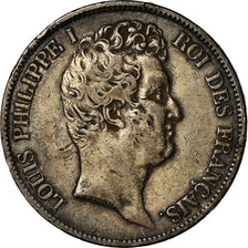 Münze, Frankreich, Louis-Philippe, 5 Francs, 1830, Paris, S+, Silber, KM:735.1
