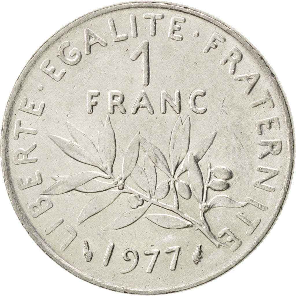 FRANCE, Semeuse, Franc, 1977, Paris, KM #925.1, MS(60-62), Nickel, 24, Gadoury..