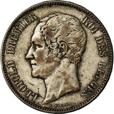 Coin, Belgium, Leopold I, 5 Francs, 5 Frank, 1850, VF(30-35), Silver, KM:17