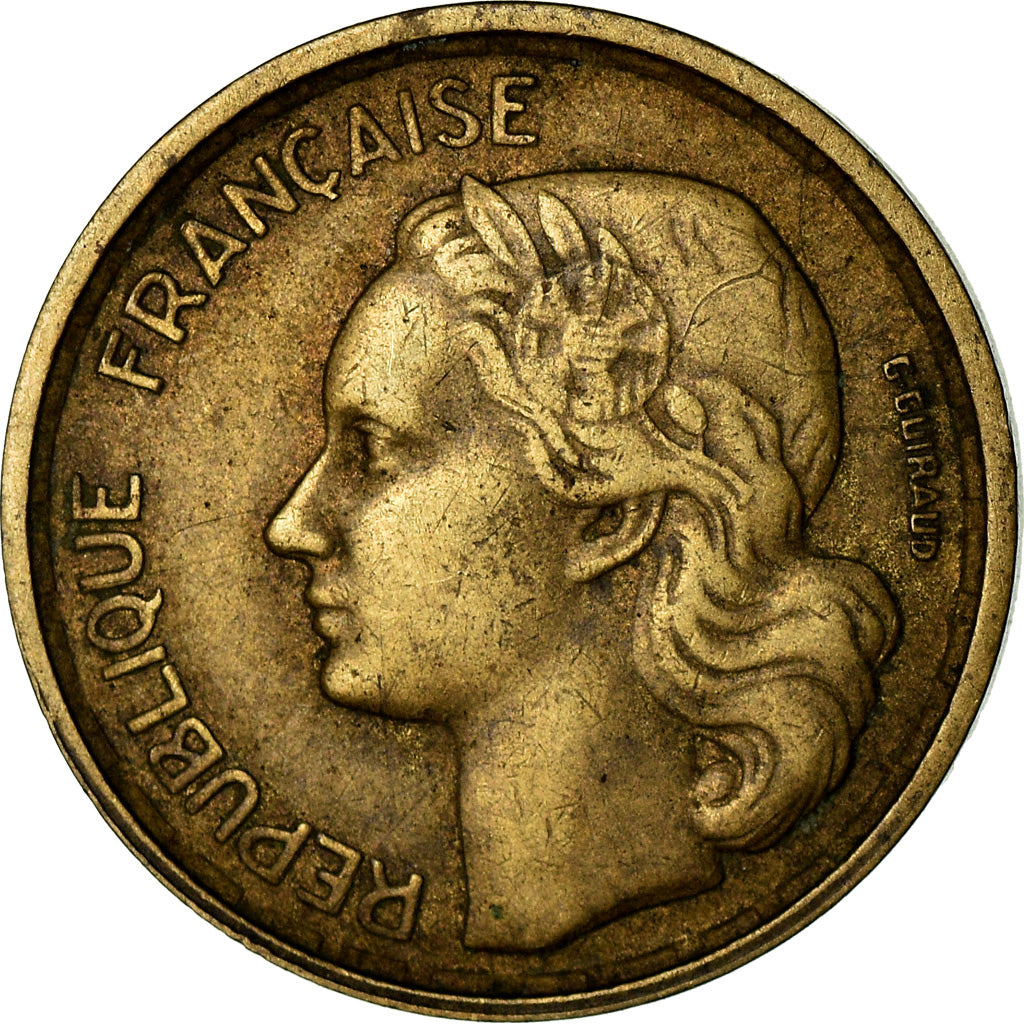 Münze, Frankreich, Guiraud, 10 Francs, 1954, Beaumont - Le Roger, S+