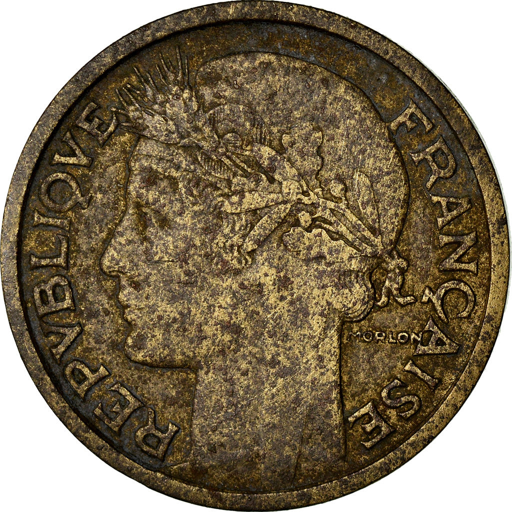Münze, Frankreich, Morlon, Franc, 1935, Paris, S+, Aluminum-Bronze, KM:885
