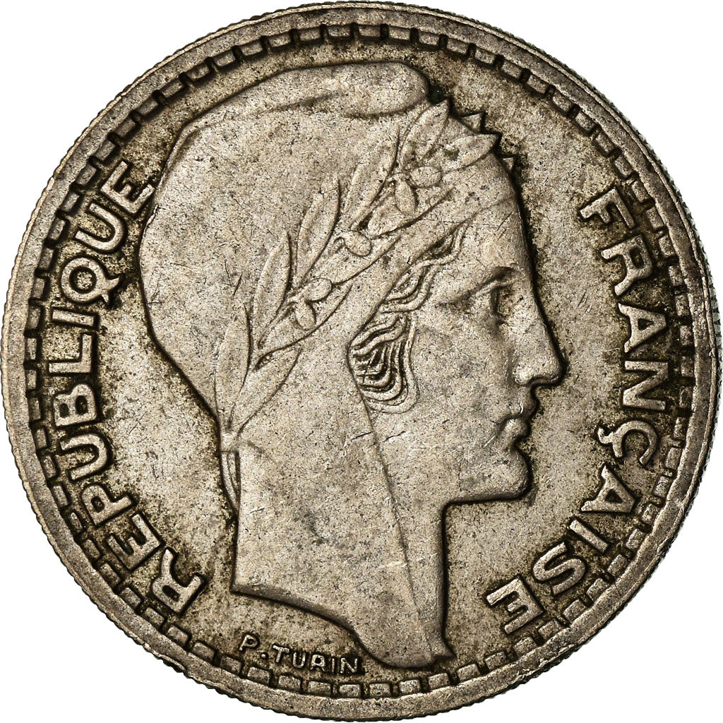 Coin, France, Turin, 10 Francs, 1945, Paris, Rameaux courts, VF(30-35)