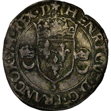 Moneda, Francia, Douzain aux croissants, 1551, Grenoble, BC+, Vellón
