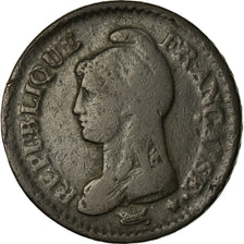 Moneda, Francia, Dupré, Decime, AN 8, Metz, BC+, Bronce, KM:644.2