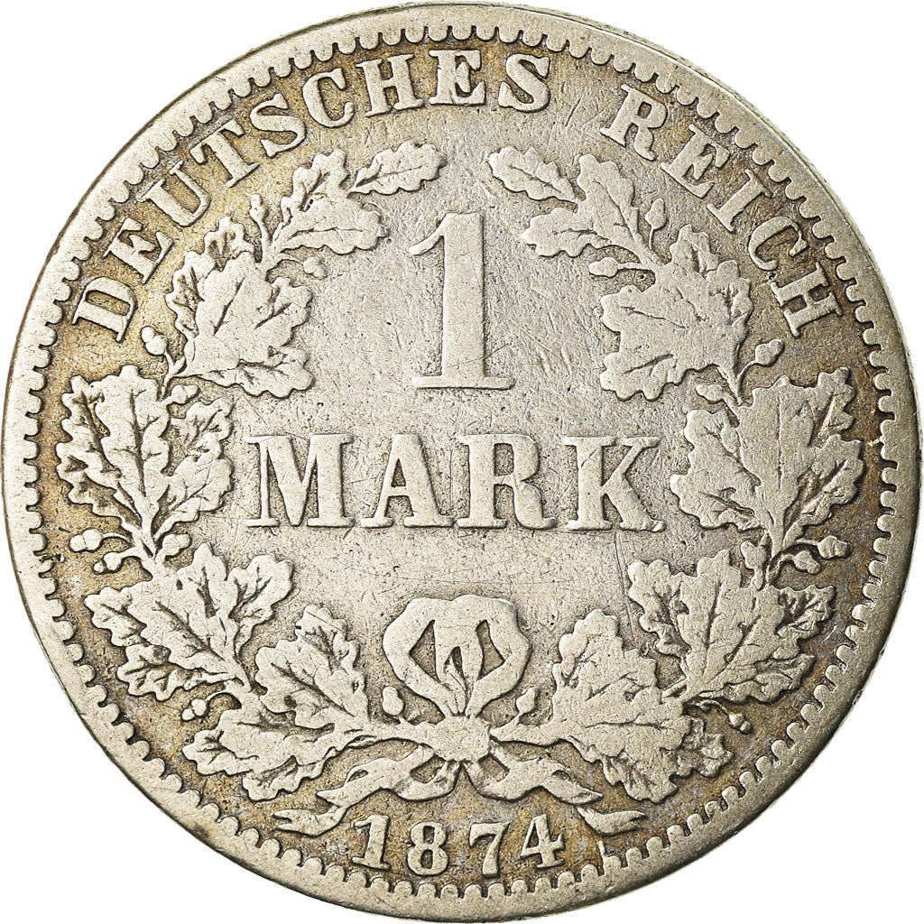Coin, GERMANY - EMPIRE, Wilhelm I, Mark, 1874, Berlin, VF(30-35), Silver, KM:7
