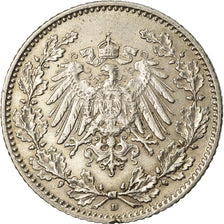 Moneta, GERMANIA - IMPERO, 1/2 Mark, 1906, Munich, BB+, Argento, KM:17