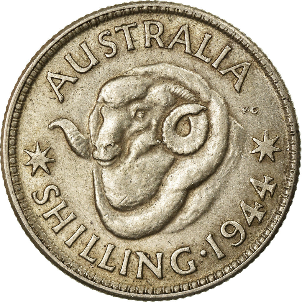 Monnaie, Australie, George VI, Shilling, 1944, Melbourne, TTB+, Argent, KM:39