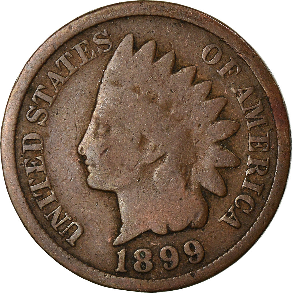Coin, United States, Indian Head Cent, Cent, 1899, U.S. Mint, Philadelphia