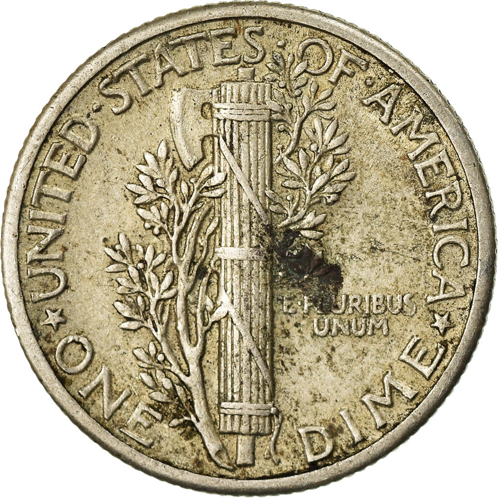 Coin, United States, Mercury Dime, Dime, 1942, U.S. Mint, Philadelphia