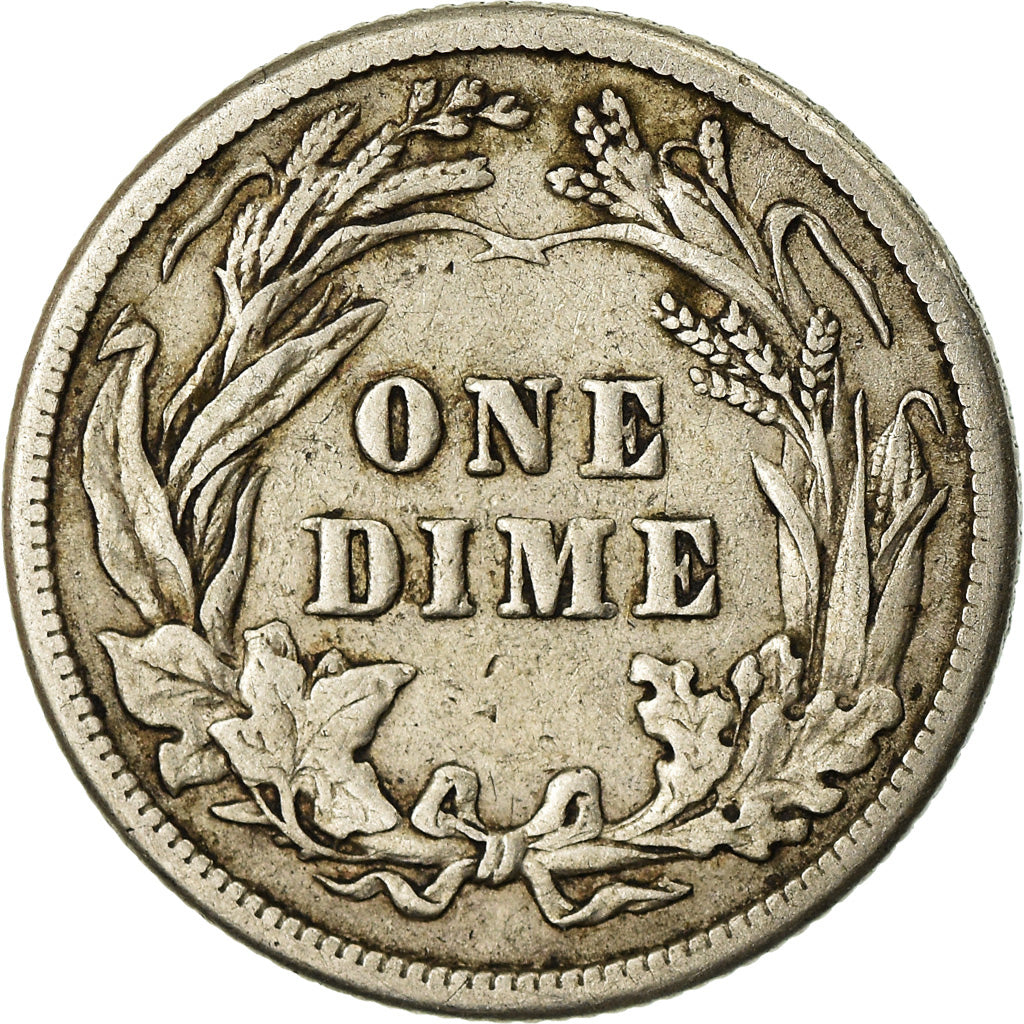 Coin, United States, Barber Dime, Dime, 1914, U.S. Mint, Philadelphia