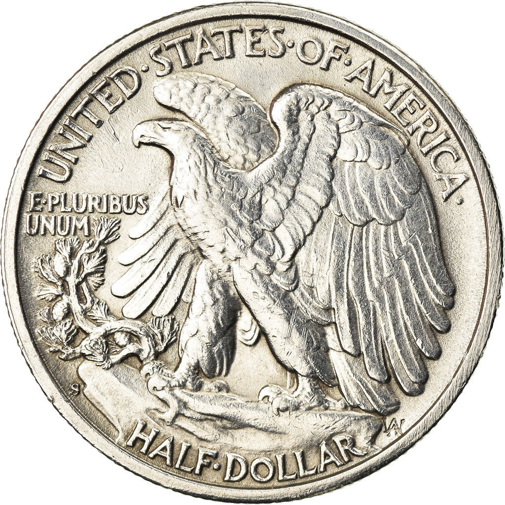 Coin, United States, Walking Liberty Half Dollar, Half Dollar, 1946, U.S. Mint