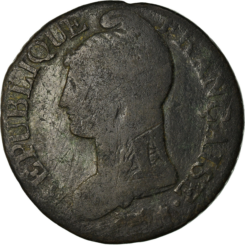 Coin, France, Dupré, 5 Centimes, AN 5, Rouen, F(12-15), Bronze, KM:640.3