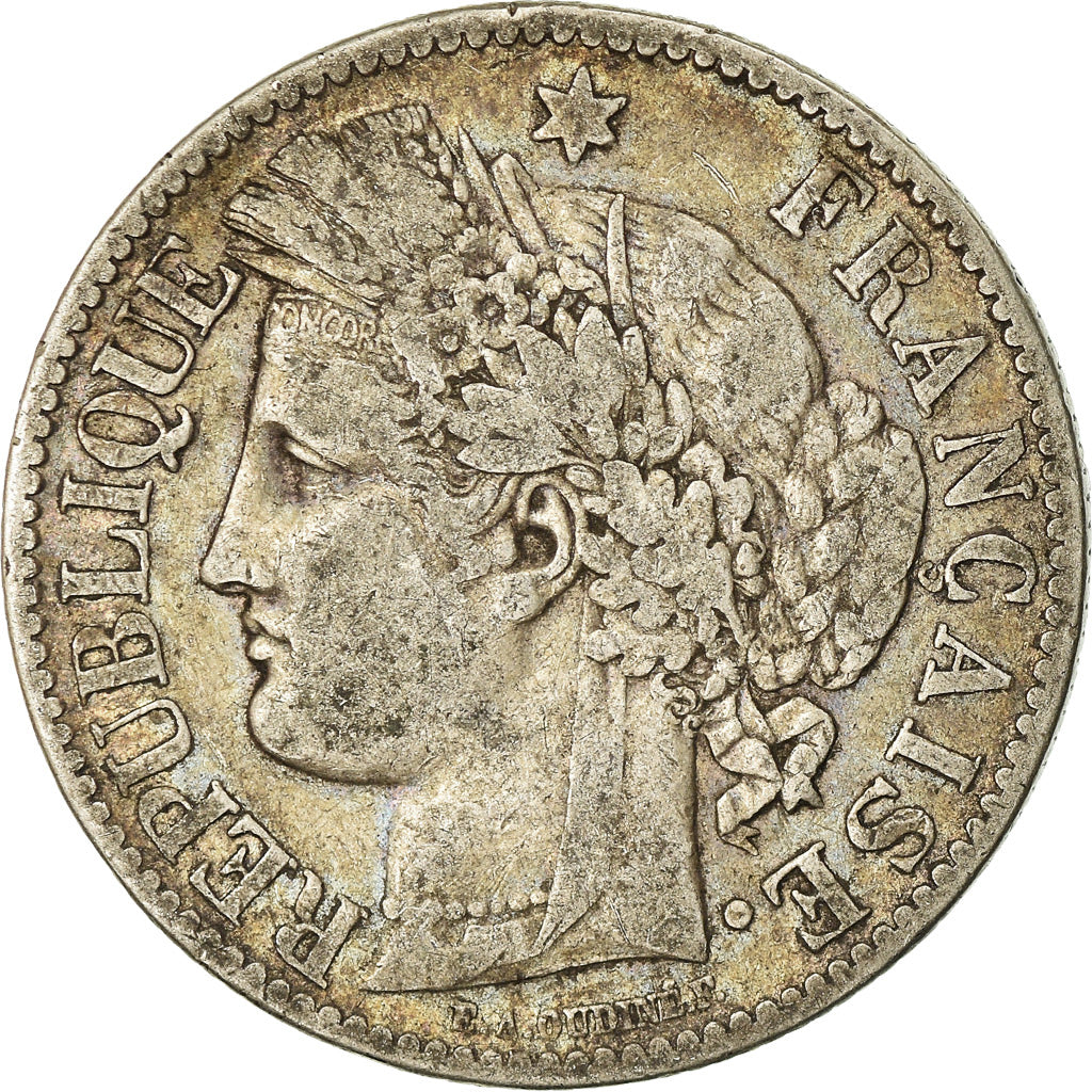 Coin, France, Cérès, 2 Francs, 1887, Paris, EF(40-45), Silver, KM:817.1