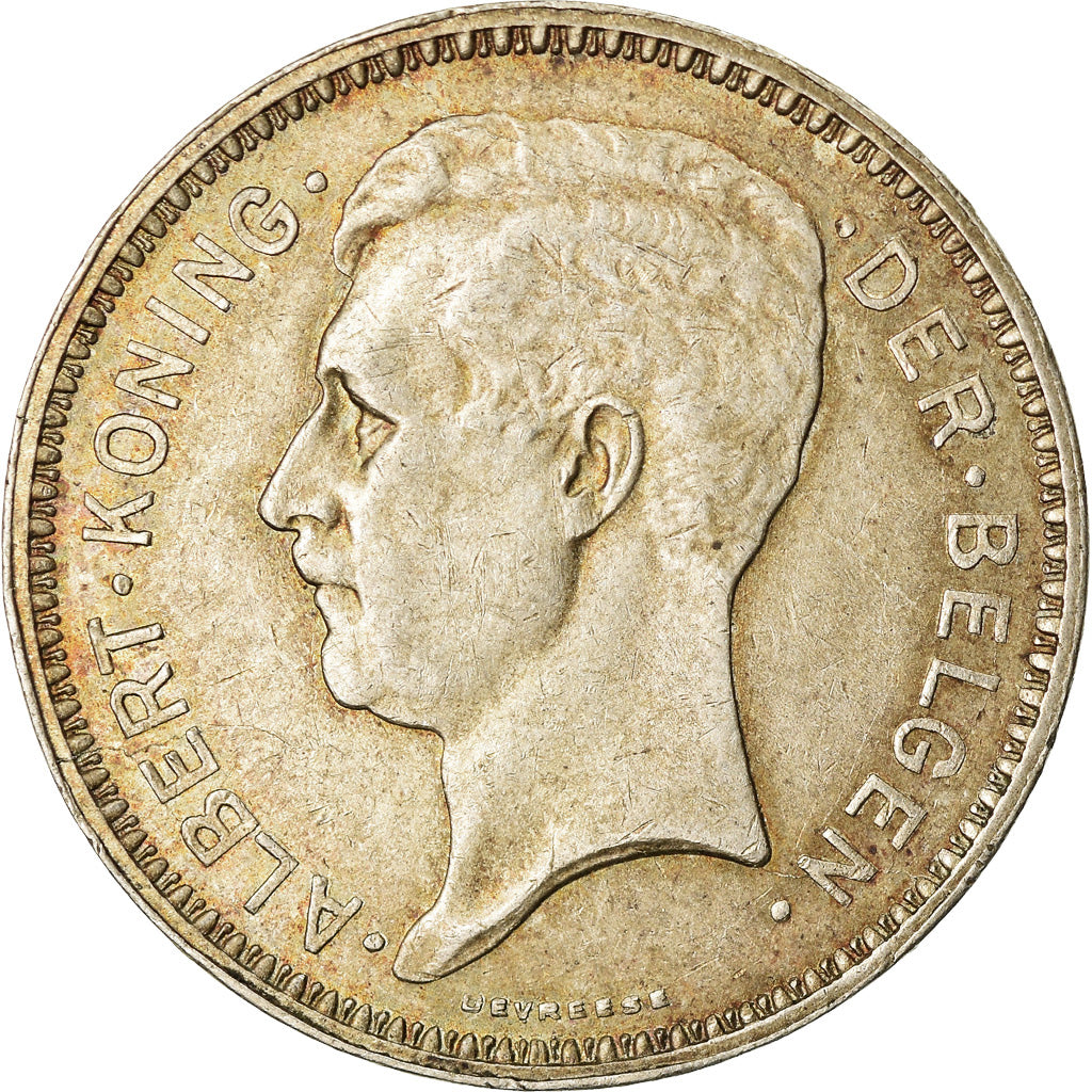 Coin, Belgium, 20 Francs, 20 Frank, 1934, AU(55-58), Silver, KM:104.1