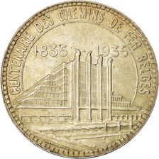 Coin, Belgium, 50 Francs, 50 Frank, 1935, AU(50-53), Silver, KM:107.1