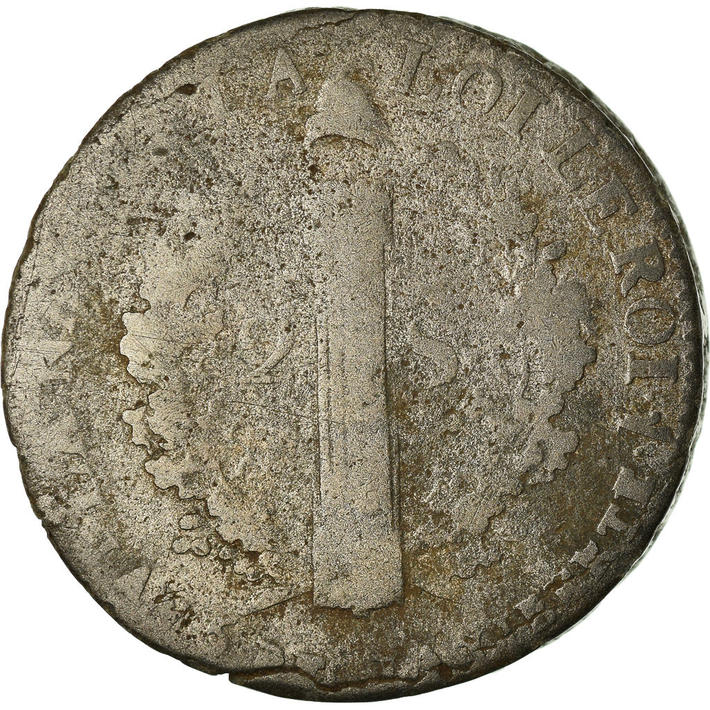 Moneta, Francja, 2 sols françois, 2 Sols, 1793, Lille, VF(20-25), Bronze