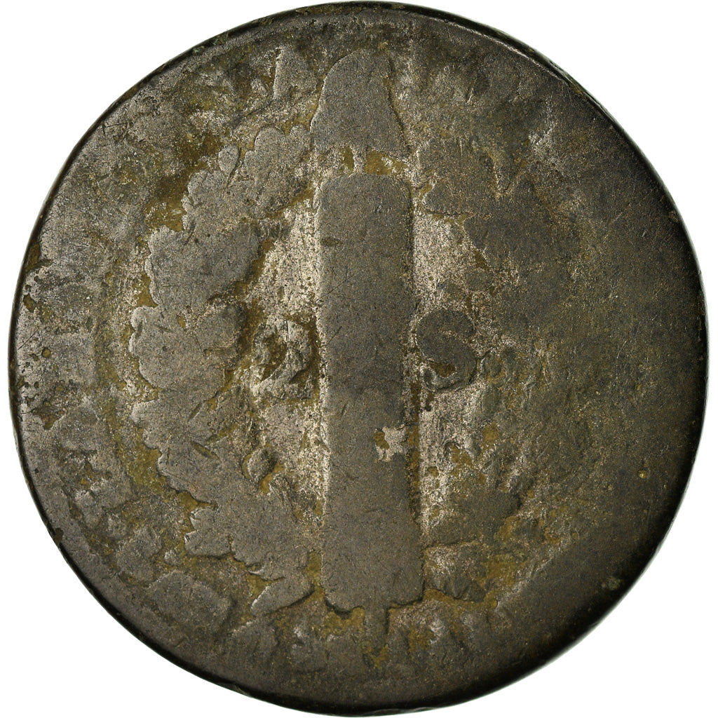 Moneta, Francia, 2 sols françois, 2 Sols, 1792, Paris, B+, Bronzo, KM:603.1