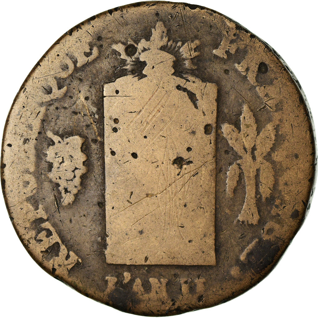 Moneta, Francja, 2 sols aux balances daté, 2 Sols, 1793, La Rochelle, F(12-15)