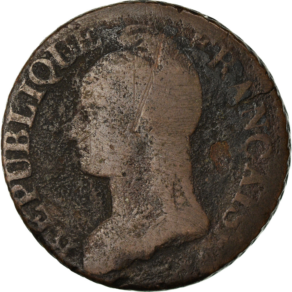 Munten, Frankrijk, Dupré, 5 Centimes, 1800, Geneva, FR, Bronze, KM:640.6